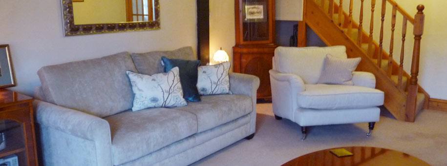 Lounge-dining area for relaxing after a day in Conwy